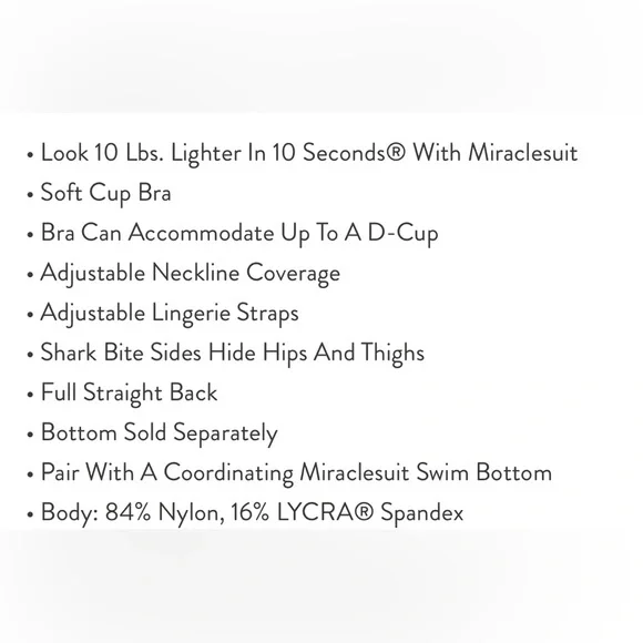 Miraclesuit Peephole Women’s Tankini Bathing Suit Top Nefertiti- Size 16 - Picture 12 of 12